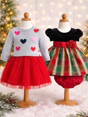 Bundle – 2 Holiday Dresses (12 Months) – Billieblush & Iris & Ivy